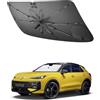 SHAOHAO Compatibile con VW T-Roc MK2 2025 2026 2027 Ombrello Parasole per auto Parasole per parabrezza Facile da riporre Maniglia con cordino Protezione UV VW T Roc Parasole