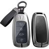 HIBEYO Custodia per chiave auto compatibile con Chery Omoda 5 Tiggo 8 Pro 9 Arrizo 5plus Tiggo 3 5X Plus Jaecoo J7 8 Exeed TXL - Custodia protettiva per portachiavi - Nero
