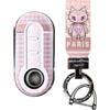 RUXYAXFOL Custodia per chiavi auto TPU, compatibile con FIAT 500, Punto, Bravo, Brava, Panda, Doblo, Ducato, Idea, Type, Lance, Ypsilon, Delta, Musa, portachiavi in TPU con accessorio a cacciavite rosa