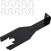 Penitue Strumento Smontaggio Maniglia Finestrino con 10 Clip Ritenuta, Strumento Smontaggio Manovella Maniglia Finestrino Kit Riparazione Interni Auto Metallo per Maggior Porta Auto (Nero)