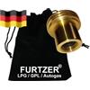 Furtzer LPG GPL adattatore per serbatoio auto ACME bombole di gas propano adattatore corto con sacchetto di stoffa di Furtzer®, perfetto per bombole di gas Germania!
