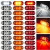 Catekro 30X Luci Ingombro LED 12V - 24V, Universali, Rosso + Giallo +Bianco