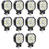 Willpower Faro LED Trattore Mini 7cm 16W Faretto LED Luci di Lavoro | 10PCS Fendinebbia LED 2.8, 6000K Bianco, Spot, Impermeabile IP67, per Auto 4x4 Barca Camion Agricolo Fuoristrada