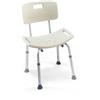 NRS Healthcare Sedia da doccia/sgabello con schienale - Altezza regolabile