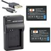 DSTE BP-1030 Li-ion Batteria (2-Pacco) e Caricabatterie USB Compatibile per Samsung NX200 NX210 NX300 NX300M NX500 NX1000 NX1100 NX2000