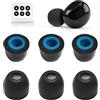 Nevoluxer Memory Foam Ear Cushions, 3 Pairs (M), Replacement Silicone Earpads per auricolari, Noise Isolating for Headphones, gommini auricolari, inserti auricolari in memory foam (S)