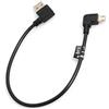 System-S Cavo Micro USB con Spina angolare a 90 ° gradi angolare sinistro a USB 2.0 tipo a 90 ° gradi angolare destro da cavo dati cavo di ricarica CA. 27 cm