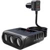 YONGYAO Sdoppiatore presa accendisigari per Auto 180W, 9in1 multipresa accendisigari 12/24V QC 3.0 Typ C Auto Splitter Accendisigari, Caricabatteria Auto 6 Porte USB & 3 Prese per GPS Dash Cam, Cellulare