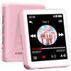 Oilsky 128GB Lettore MP3 con Bluetooth, Oilsky 1,8'' Mini Touchscreen MP3, Altoparlanti Incorporati e Radio FM, Lettore Musicale Perfetto per Bambini e Sport (Rosa)