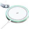 ideallife Magnetico Caricatore Wireless per iPhone, 15W Caricabatterie senza fili veloce, Caricabatterie Wireless Charger Compatibile Con Magsafe Apple Airpods/iPhone 16/15/14/13/12/ Pro/XS Max
