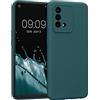 kwmobile Custodia Compatibile con Oppo A74 Cover - Back Case per Smartphone in Silicone TPU - Protezione Gommata - petrolio matt