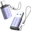 MOGOOD 2 Pezzi Adattatore USB C a USB 3.0, 5Gbps Alta Velocità, Compatibile con iPhone 16, MacBook, iPad, Steam Deck, Galaxy S24, Switch e Dispositivi USB.