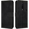 Bravoday Cover per OnePlus 7T PRO/OnePlus 7 PRO, Flip Custodia in Pelle PU con Slot per Schede, Portafoglio Custodia per OnePlus 7T PRO/OnePlus 7 PRO, Nero