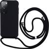 Keteen Cover per Samsung Galaxy S20 FE con Collana Custodia con Cordino TPU Corda Silicone Case Bumper Regolabile Staccabile Shock Absorption Antiscivolo Protettiva Custodia per Samsung S20 FE, Nero
