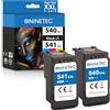 NINETEC PG-540 XL CL-541 XL Cartucce per stampanti a colori e in bianco e nero Ricambio per Canon Pixma TS5150 TS5151 TS5100 MG3650s MG3550 MG4250 MG3600 MX395 MX375 MX470 Confezione da 2 Nuovo CZIP