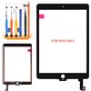 AGCUT Touch screen per iPad Air 2 Generation A1566 A1567 9,7 pollici digitalizzatore pannello in vetro con riparazione, senza schermo LCD (nero)