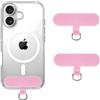 Anfire Supporto per cellulare 2 pezzi, ultra sottile, resistente, universale, senza colla, multifunzione, per cellulare, universale, per tutte le custodie standard (rosa)