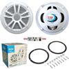GK SOUND KIT SET PER BOSS AUDIO SYSTEMS MR6W 2 altoparlanti marini nautici 6,5 19,00 cm 90 watt rms 180 watt max impermeabili bianchi (set 2) alta qualità premium per imbarcazioni + adesivi e accessori