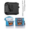 LEWOTE Custodia protettiva 3 in 1 compatibile con Apple AirPods 3 con kit di pulizia e portachiavi (salsa cotta)