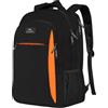 MATEIN Zaino Uomo per PC 17.3 Pollici, Antifurto Zaino Porta Laptop, Impermeabilie Zaini Universitari Casual per Computer, Notebook, Viaggio, Lavoro, Regalo, Nero Arancione