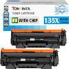 TONTINTA [con Chip] 135X W1350X ( 135A W1350A ) Cartucce Toner Compatibili 2 Neri Alta Capacità per M209DW M209d M207dw M235sdw M234DW M234SDW M234SDN, non Compatibile con Stampanti che hanno un suffix E