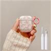 Reownest Cover per AirPods 2a/1a Generazione Custodia Carina con Motivo Fiocco Design Estetico Fiocchetto, Antiurto con Portachiavi, Custodia Morbida per Cuffie AirPods 2 e 1 - Trasparente