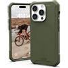 Urban Armor Gear Essential MS Case compatibile con la custodia di Apple iPhone 15 Pro [50% materiale riciclato, Ricarica wireless/carica magnetica ottimizzata, 4,6m protezione] verde oliva