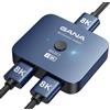 GANA Switch HDMI 2.1, splitter HDMI 8K 2 in 1 out, supporta 4K a 120 Hz, 8K a 60 Hz, 48 Gbps, in alluminio, bidirezionale, compatibile con PS5/4, Xbox, Roku, Apple TV, Fire Stick