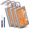 Mspalocell Batteria controller PS5 4000mAh per Sony PlayStation 5 / Lip1708, controller a doppio senso PS5 CFI-ZCT1W CFI-ZCT1J, batteria PS5 3 pezzi