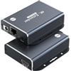 ELHDVDO 4K HDMI Extender Over Cat5e/6/7 Ethernet Trasmettitore Ricevitore, 4K@60Hz fino a 196ft(60m), Supporto EDID POC (Solo bisogno di alimentazione TX per lavoro)