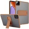 GIOPUEY per Xiaomi Pad 7/7 Pro Custodia, con Supporto, Cover Rigida in PC + Morbida in TPU, Case Custodia Opaco, Nessun Ingiellimento - Brown