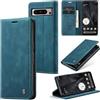 Ottcooed Cover per Google Pixel 8 Pro Custodia, Cover Pellicola a Libro Portafoglio in Pelle Porta Carte Protettiva Slot per Scheda Flip Case Wallet Case con Google Pixel 8 Pro, Blu verde