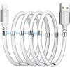AICase Cavo di ricarica magnetico, (2 m) Super Organizzato Ricarica Magnetica Assorbimento Nano Data Cable per Telefono 11/XS/XS Max/XR/X/8/8 Plus/7/7 Plus/6s/6s Plus/6/6 Plus/SE/5s/5c/5/Pad/Pod