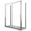 LANERI Box Cabina Doccia composto da 2 Pareti Fisse e 1 Porta Scorrevole Frontale Vetro 6 mm Easyclean H.190 Cromo (2 Fisse 65-67,5 + 1 Porta 105-110)