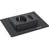 EVOline Spin, 1 presa Schuko, presa europea, nero opaco