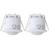 sonero IMS070 Rilevatore di movimento da incasso a soffitto - installazione interna per montaggio a incasso a soffitto, bianco, classe di protezione: IP20, campo di lavoro 360° / 6m, 1 pezzo
