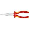 KNIPEX Pinza per meccanica - con becchi mezzotondi con tronchese (pinza a becchi di cicogna) in blister cromata isolante con manici, 26 16 200 T BK