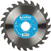 Cofan Lama per sega circolare | Disco da taglio per legno | 24 denti | Ideale per legno laminato, legno duro e plastica | Dimensioni: 180 x 30 mm