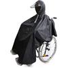 LTG PRO® Poncho impermeabile per sedia a rotelle, impermeabile con cappuccio, aiuto per la mobilità unisex