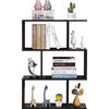 ETNIC ART Etnicart - Libreria mensola ufficio wengè moderno contemporaneo doppio lato legno separatore casa giorno 70x23.5x96 ripiani autoportanti cubi parete design ingresso soggiorno scaffali