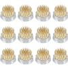PATIKIL 0.9 Fiore Rana, 12 Pz Fiore in Ottone Porta Disposizione Rotonda Pin Rane Ikebana Strumento per Forniture Vaso Casa Ufficio Fai da Te, Oro