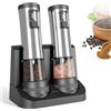 EPROICKS Acciaio Inossidabile Macinino Elettrico,Macina Sale e Pepe(Argento)