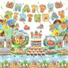 Obussgar Capybara, decorazioni per feste di compleanno, accessori per feste di Capybara, tra cui striscioni, piatti, topper per torte, tazza, tovagliolo, palloncino, tovaglia per decorazioni per feste