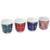 Bialetti Set 4 Tazzine Bicchierini da Caffè Colorate Design con Orsetti Joyful Memories in Ceramica 70ml Lavabili