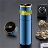 ZMHQLPDZ Bottiglia per infusore da tè, thermos da caffè, Smart Sports Water Bottle con display LED di temperatura, doppia parete isolata sottovuoto - Tazza da tè da viaggio con filtro in acciaio inox (blu)