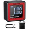 XUNTOP Inclinometro Digitale 4×90° Mini Livello Elettronico Magnetico Precisione 0,05° con Schermo VA, Borsa Trasporto Level Box Ricarica USB-C per Falegnameria, Lavorazione Metalli, HVAC e Fai da Te