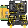 BLOSTM Set Cacciaviti Professionali - 42pcs Magnetico con Comoda Impugnatura, Teste per Cacciavite a Croce, Teste Piatte e Custodia Resistente - Giraviti di Precisione