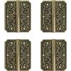 Tiazza 4Pcs Ante in ottone a doppio battente Cerniere Cassetto armadio Armadio libreria cerniere rim