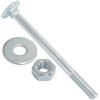 AERZETIX Set di 25 bulloni viti a testa tonda con quadro sottotesta M6x80mm / rondelle e dadi M6 / acciaio zincato/per fissaggio e assemblaggio