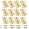 PATIKIL Piccole Cerniere per Scatole di Gioielli 7/8 Pollici, 12pz 180 Gradi Mini Cerniere a Farfalla per Scatole di Gioielli con 48 Viti per Armadi in Legno Cassetti Falegnameria, Oro